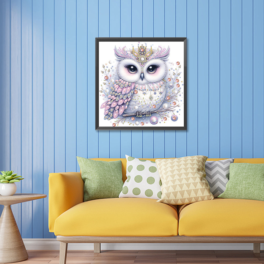 Bald Owl - Special Shaped Drill Diamond Painting 30*30CM