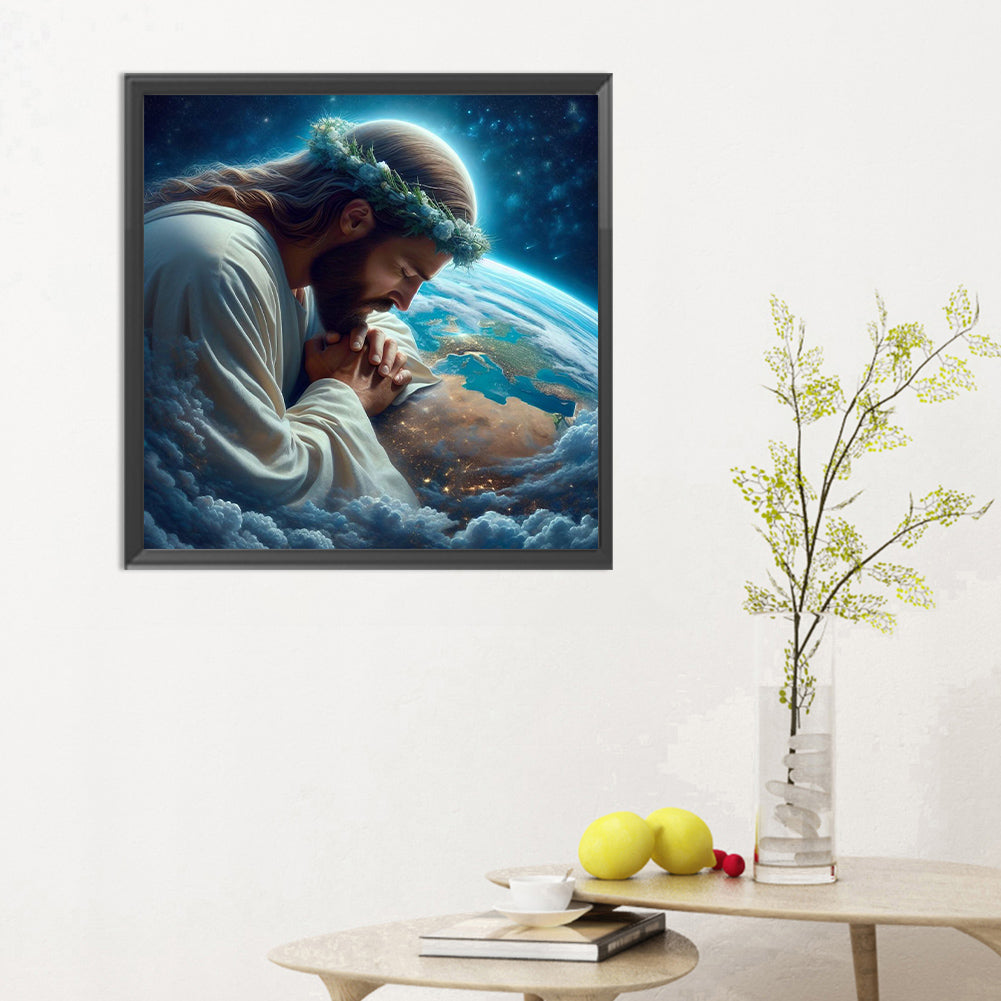 Earth And Jesus - Full Round Drill Diamond Painting 30*30CM