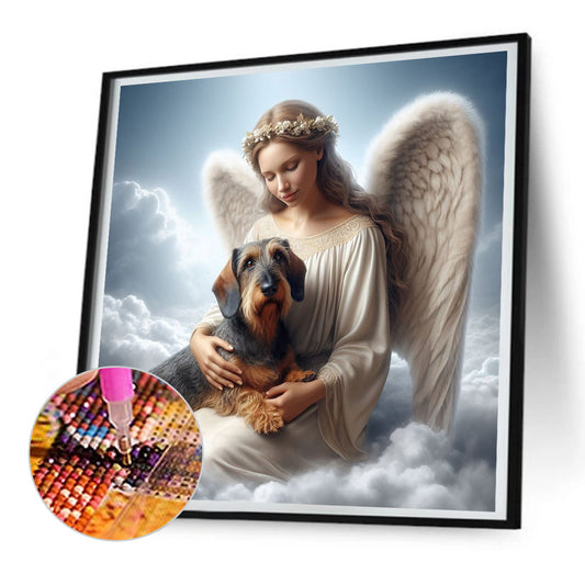Angel And Dog - Full Round Drill Diamond Painting 30*30CM