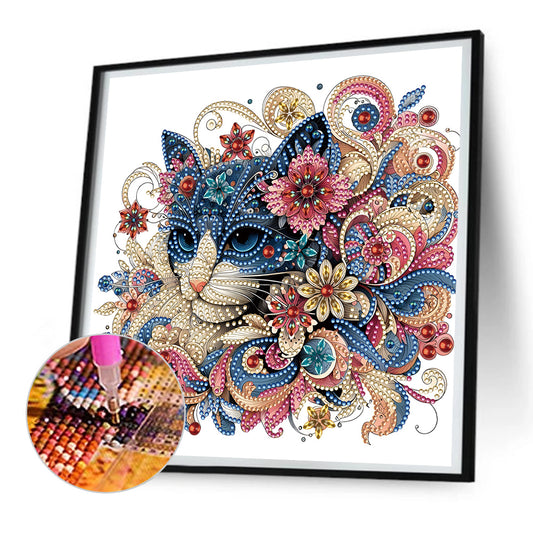 Exquisite Cat - Special Shaped Drill Diamond Painting 30*30CM