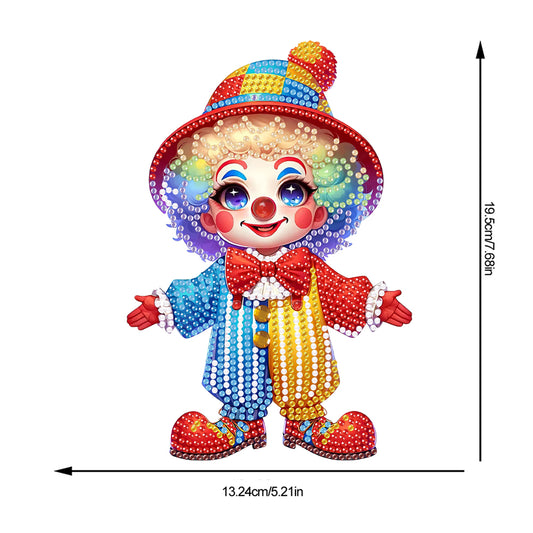 Acrylic Q Version Clown Table Top Diamond Painting Ornament Kits for Home Decor