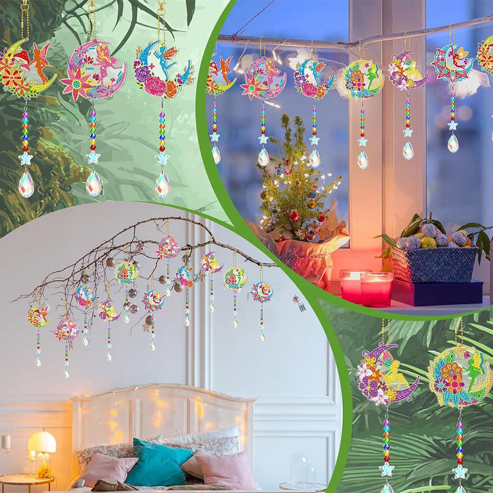 Elf Suncatcher Diamond Painting Hanging Pendant Diamond Drawing Hanging Ornament