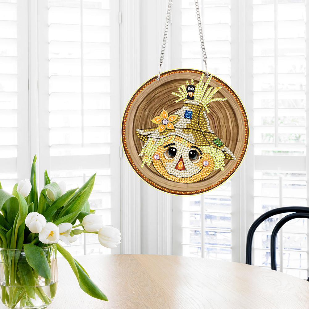 Halloween Scarecrow Special Shape Diamond Painting Art Pendants for Wall Decor