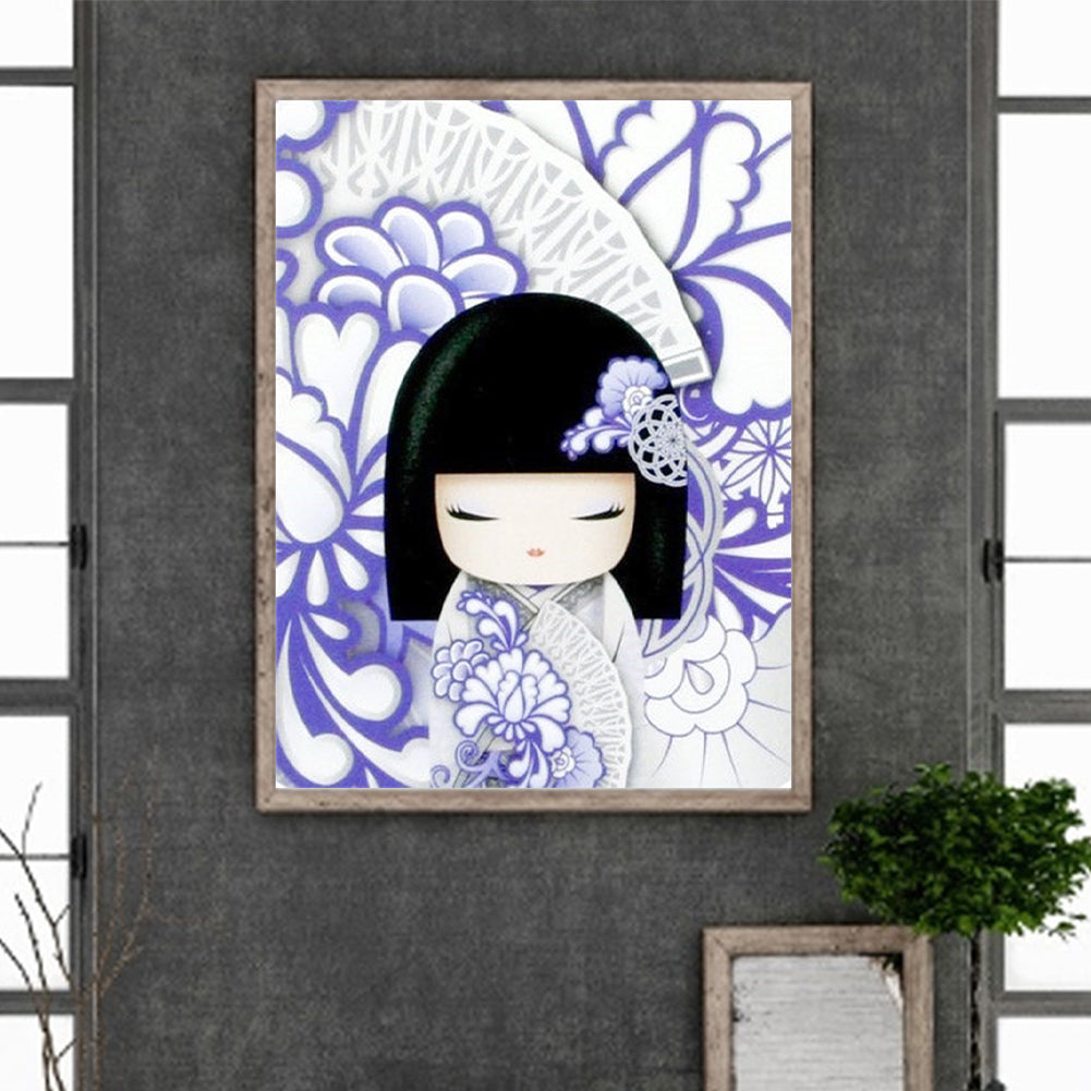 Kimono Doll - Full Round Drill Diamond Painting 30*40CM