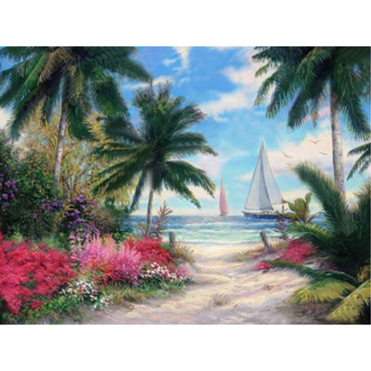 Seaside - Full AB Square Drill Diamond Painting 40*30CM