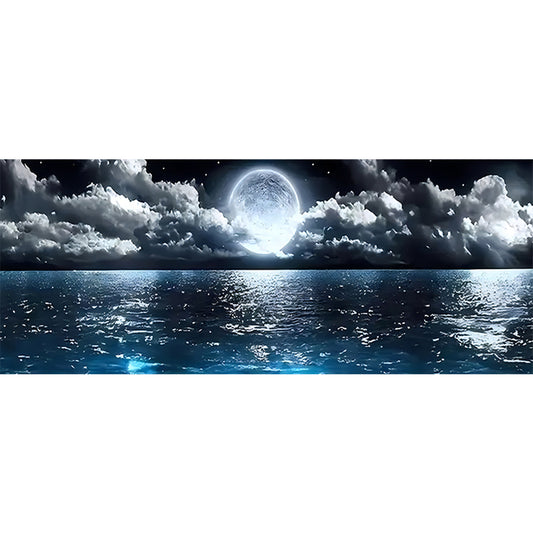 Moonlight Lake View - Full Round Drill Diamond Painting 140*50CM