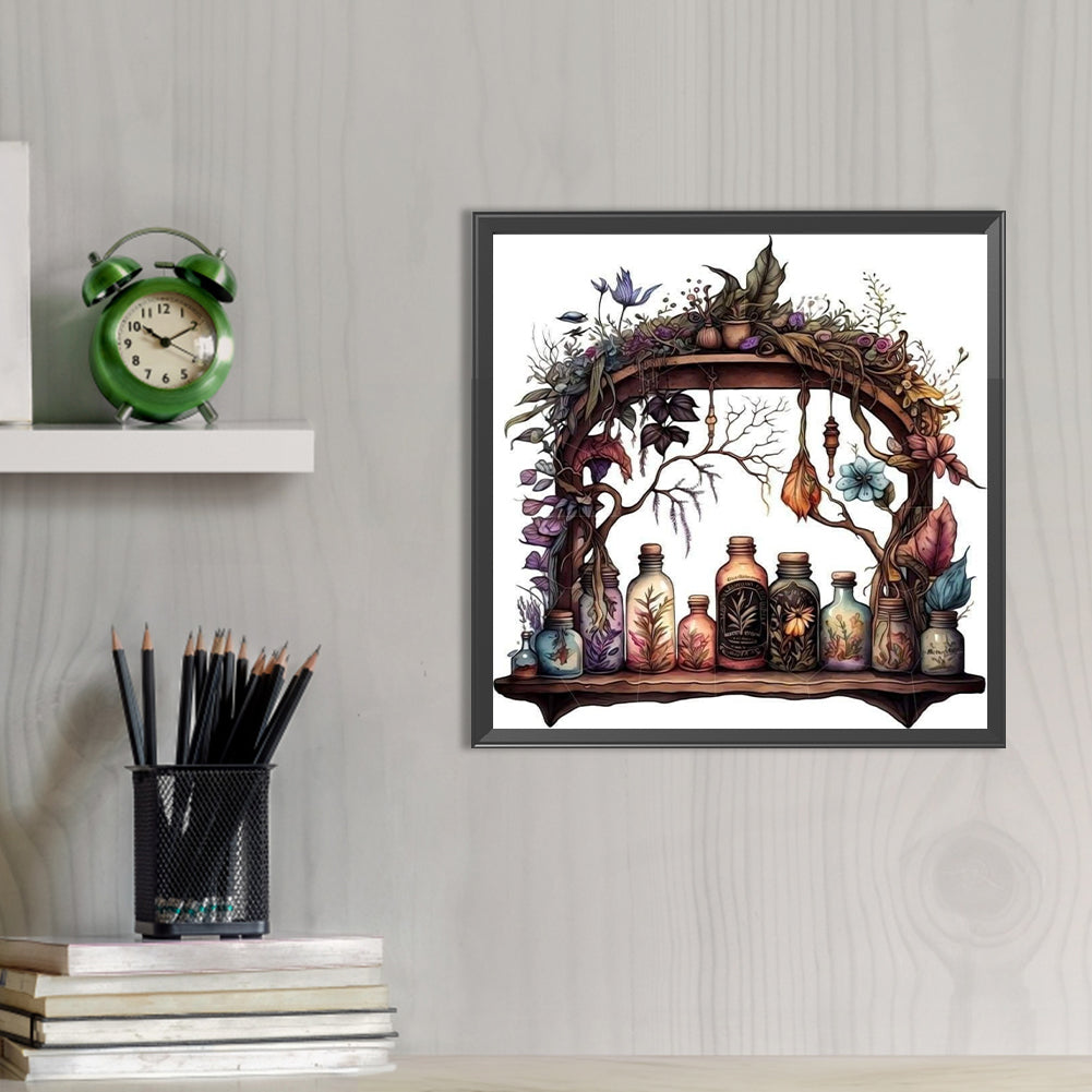 Witch'S Potion Rack - Full Round Drill Diamond Painting 40*40CM