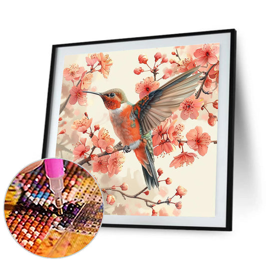 Hummingbird Plum - Full Round Drill Diamond Painting 30*30CM