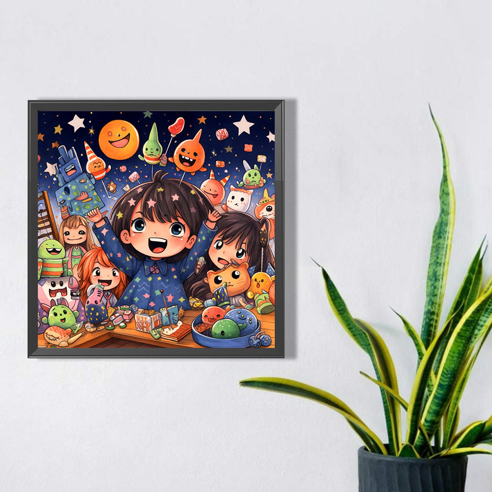 Halloween Kids - Full Square Drill Diamond Painting 40*40CM