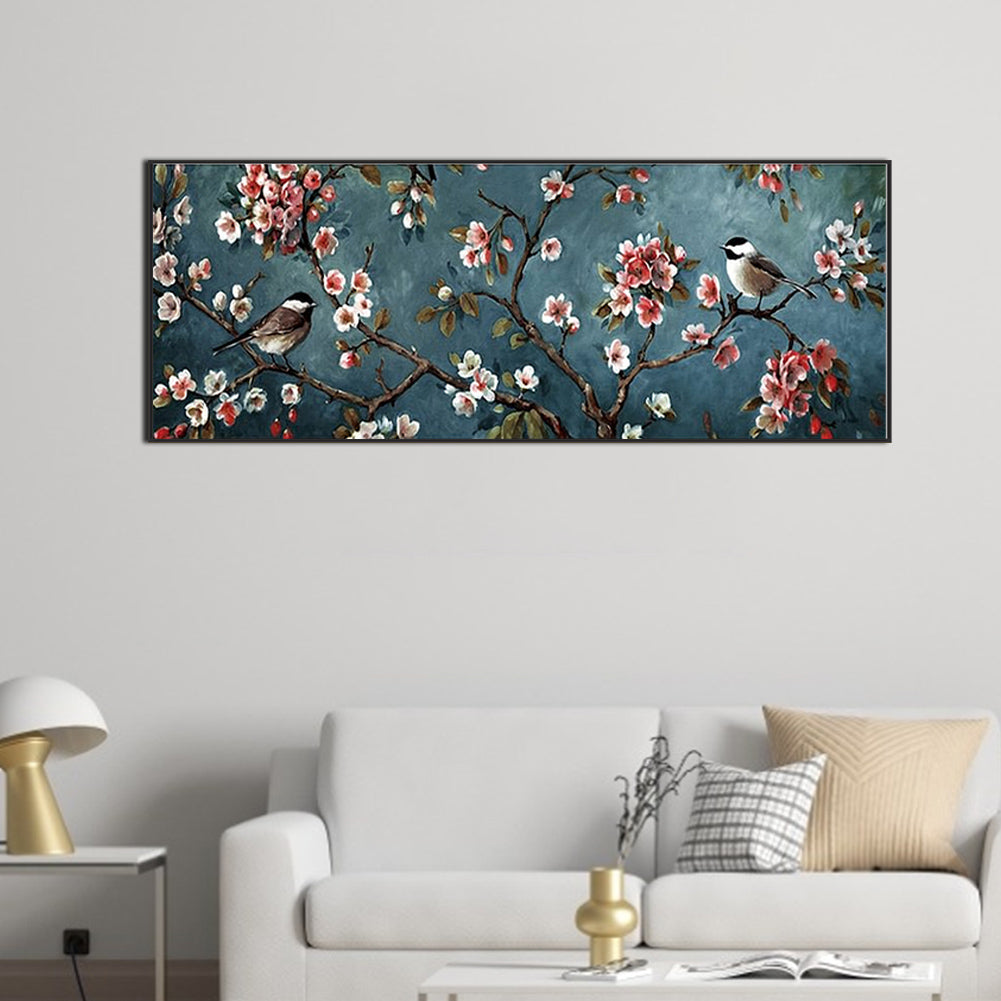 Flower And Bird Painting - Full Square Drill Diamond Painting 80*30CM