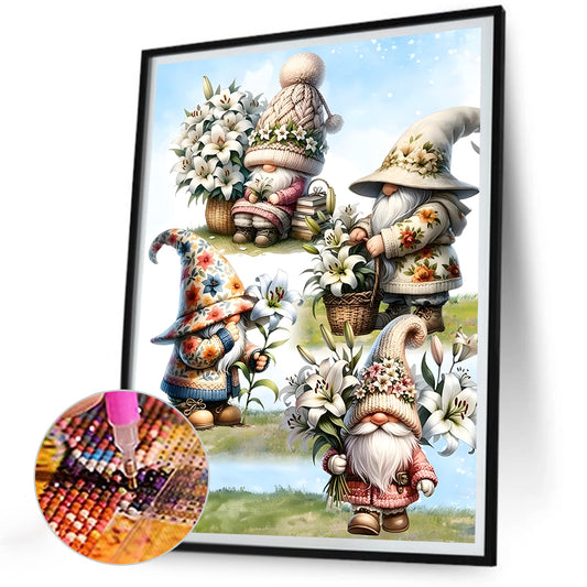 Flower Goblin - Full Round Drill Diamond Painting 30*40CM