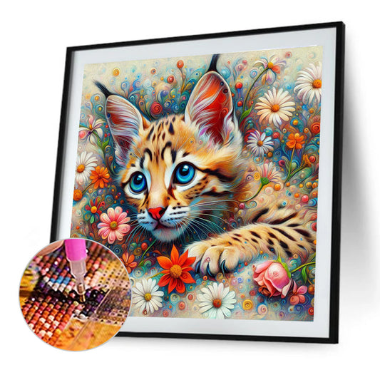 Tabby Cat - Full Round Drill Diamond Painting 40*40CM