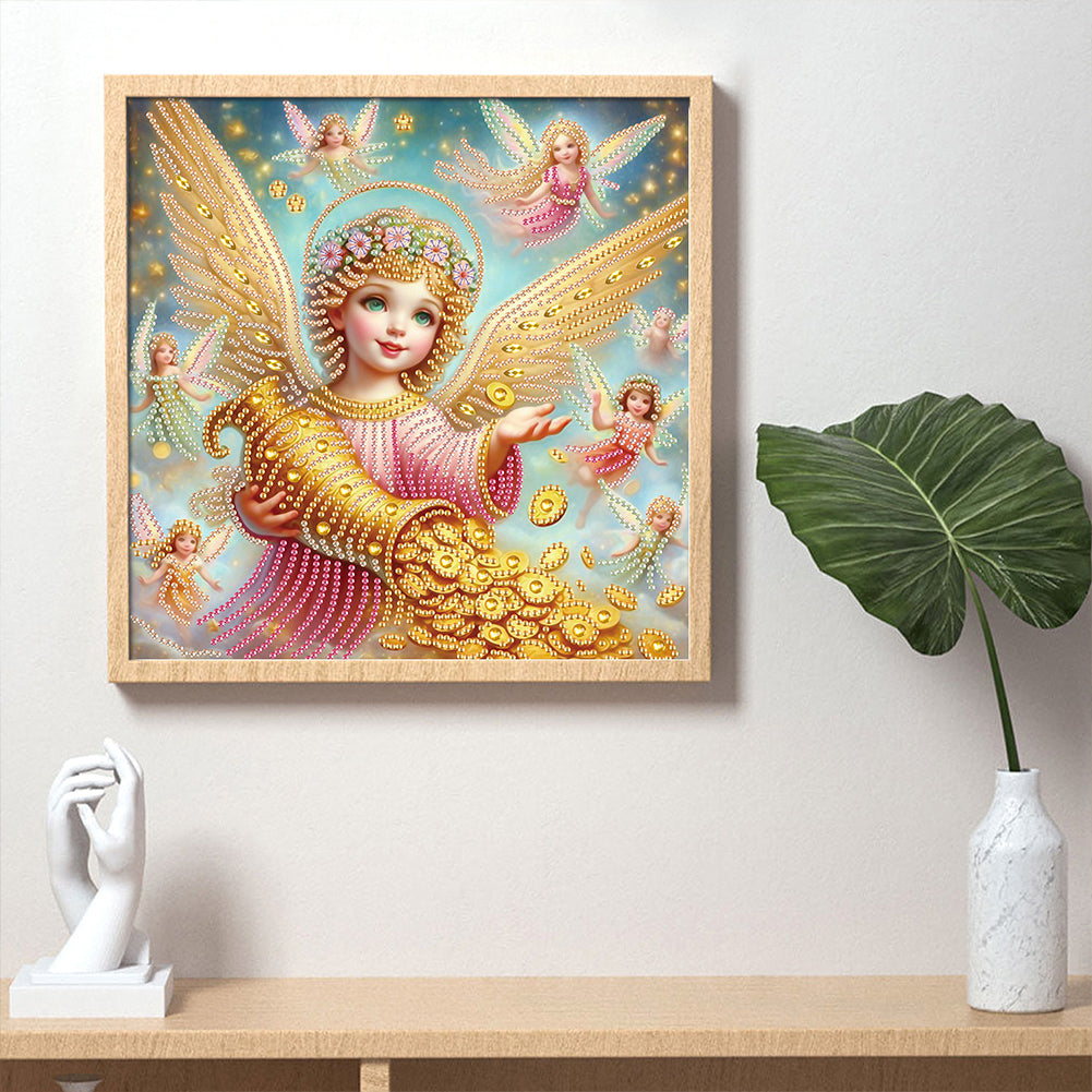 Angel - Partial Special-Shaped Drill Diamond Painting 30*30CM