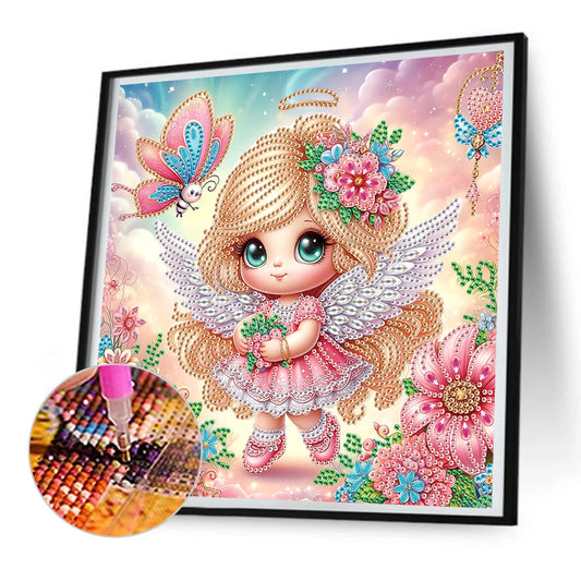 Angel - Partial Special-Shaped Drill Diamond Painting 30*30CM