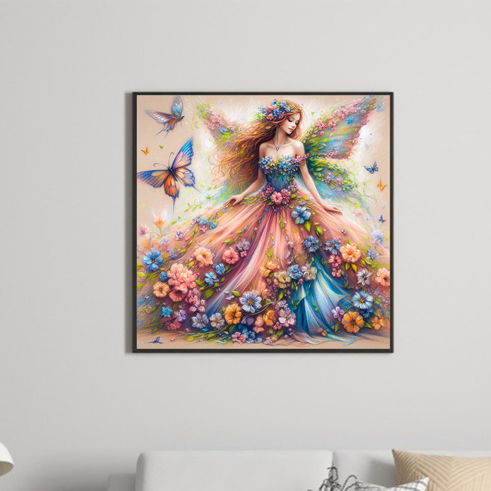 Butterfly Fairy - Full Square Drill Diamond Painting 40*40CM