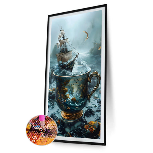 Fantasy Cup World - Full Round Drill Diamond Painting 40*70CM