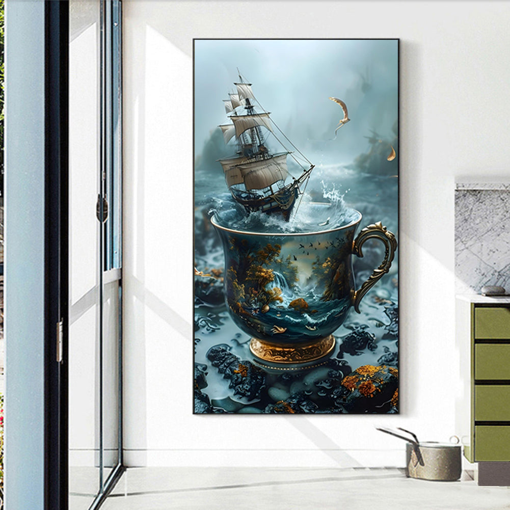 Fantasy Cup World - Full Round Drill Diamond Painting 40*70CM