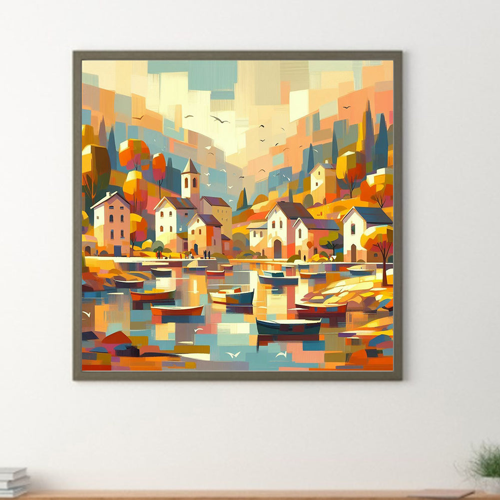 Beach House - Full Round Drill Diamond Painting 40*40CM