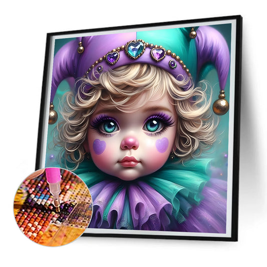 Clown Kid - Full Round Drill Diamond Painting 30*30CM