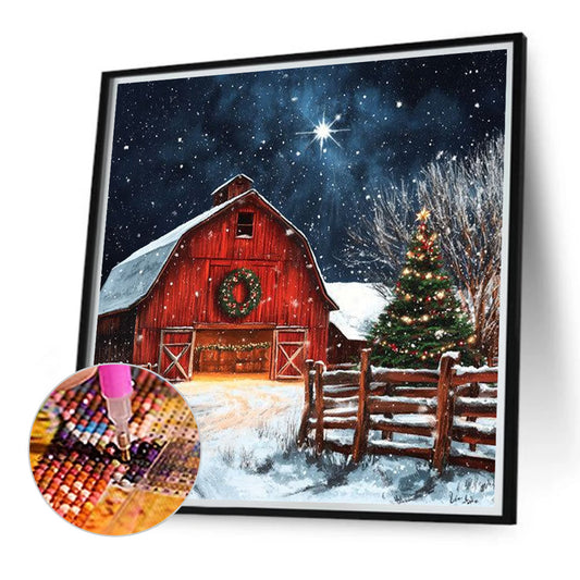 Snow House - Full Round Drill Diamond Painting 30*30CM