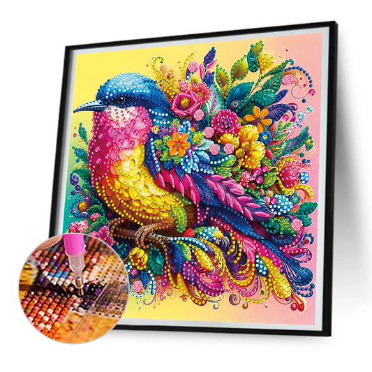 Colorful Birds And Flowers - Partial Special-Shaped Drill Diamond Painting 30*30CM