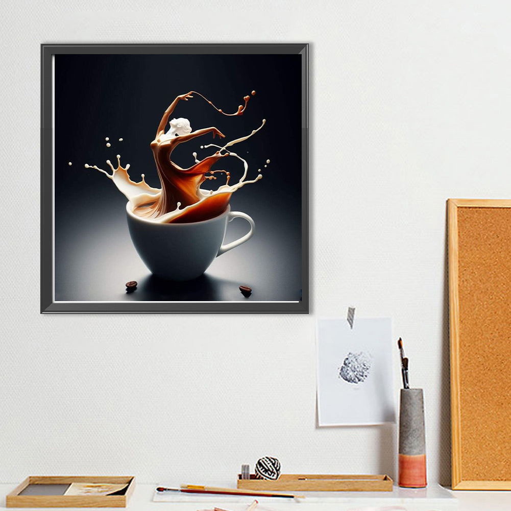 Dancer On Coffee - Full Round Drill Diamond Painting 40*40CM