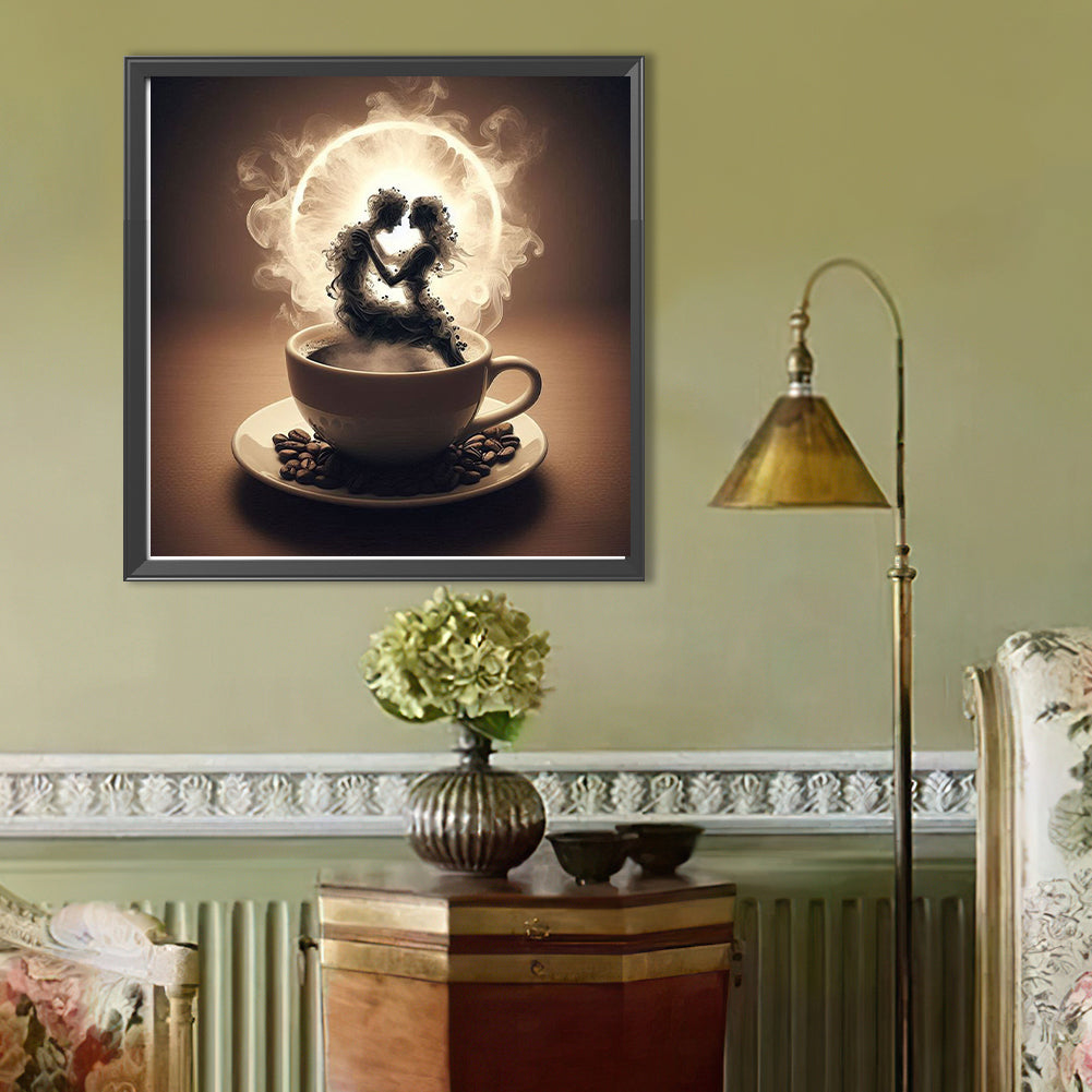Dancer On Coffee - Full Round Drill Diamond Painting 40*40CM