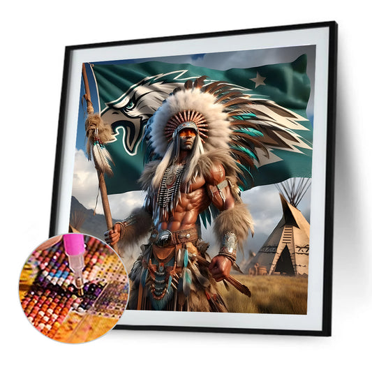 Indians - Full Round Drill Diamond Painting 40*40CM