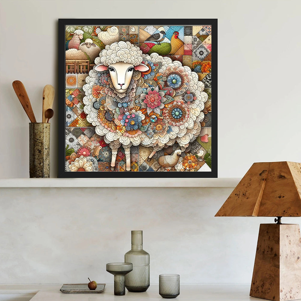 Sheep - Full Round Drill Diamond Painting 40*40CM
