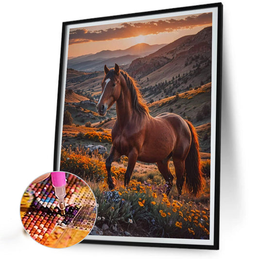 Forest Horse - Full Round Drill Diamond Painting 40*50CM