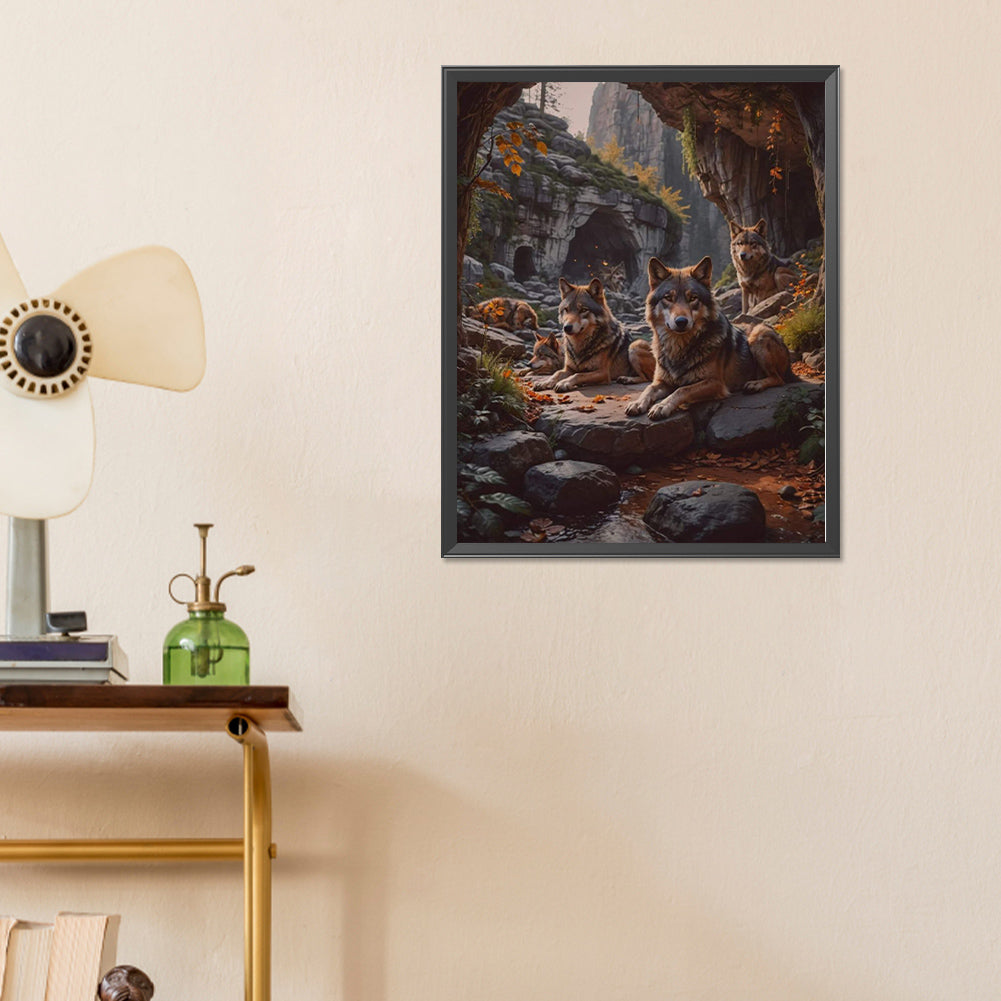 Wolf - Full Round Drill Diamond Painting 40*50CM