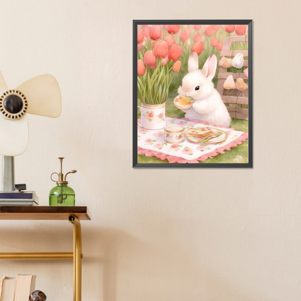 Rabbit - Full Round Drill Diamond Painting 40*50CM
