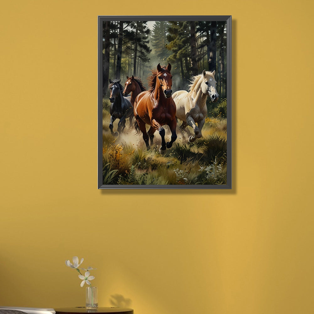 Horse - Full Round Drill Diamond Painting 40*55CM