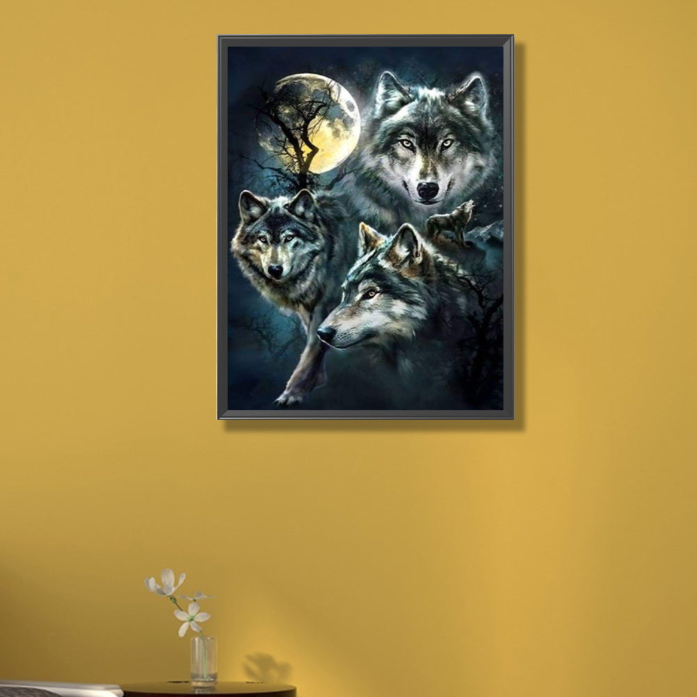 Wolf - Full Round Drill Diamond Painting 40*55CM