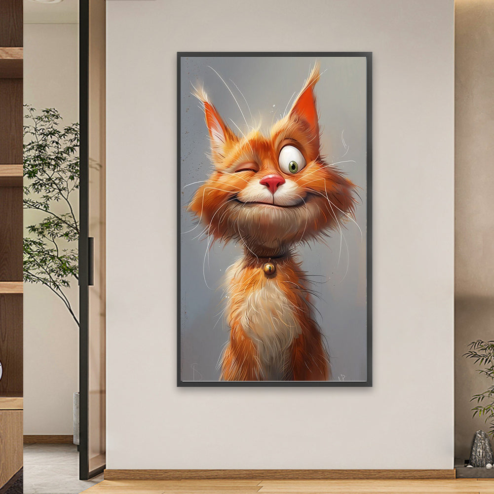 Blinking Cat - Full Square Drill Diamond Painting 40*70CM
