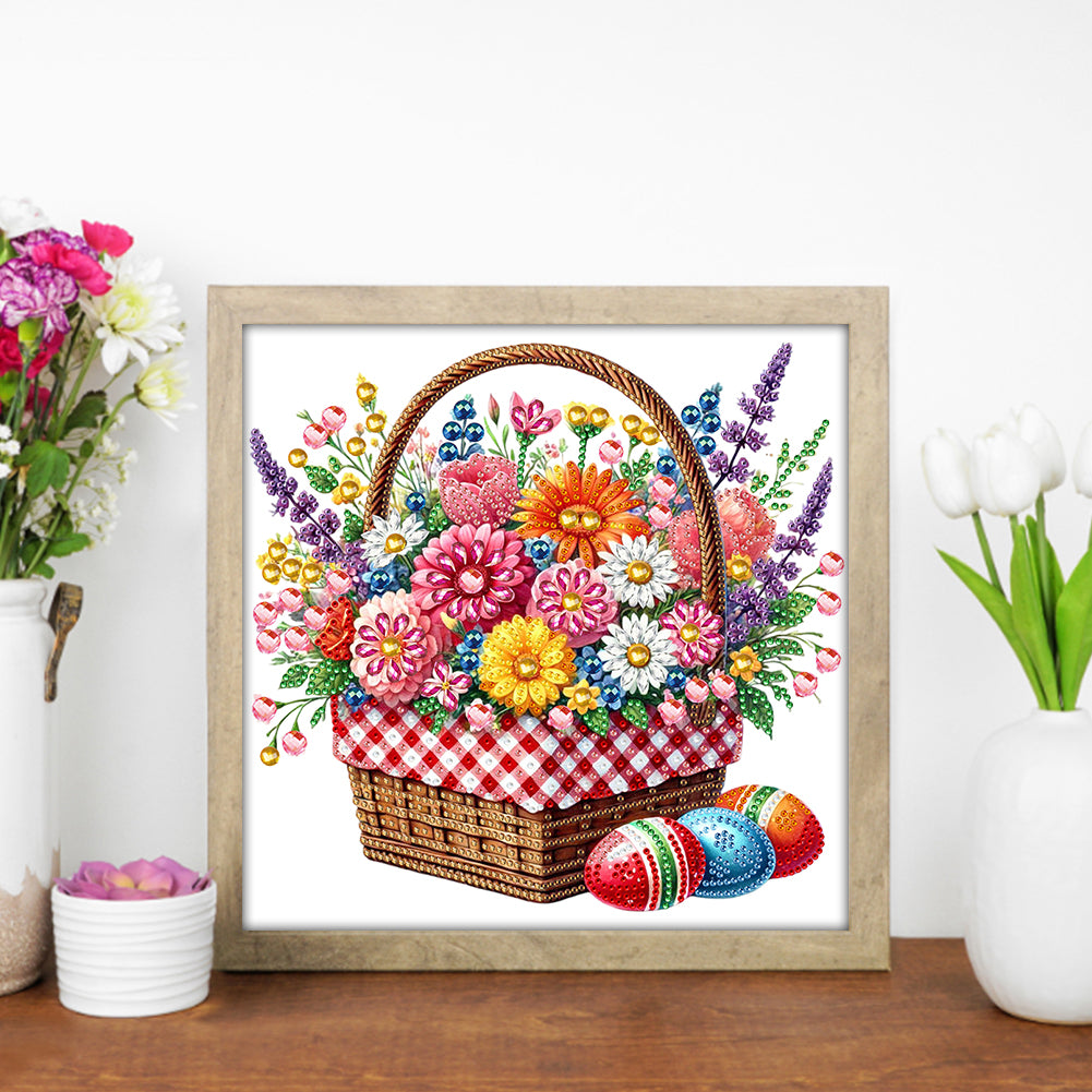 Easter Flower Basket - Special Shaped Drill Diamond Painting 30*30CM