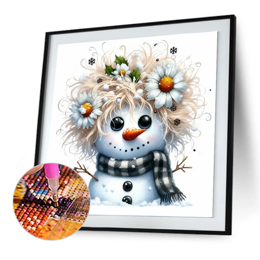 Winter Snowman - Full Round Drill Diamond Painting 30*30CM