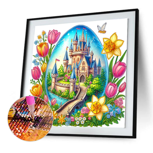 Easter Egg Castle - Special Shaped Drill Diamond Painting 30*30CM