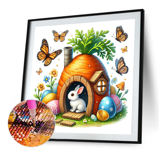 Easter Carrot House - Full Round Drill Diamond Painting 30*30CM