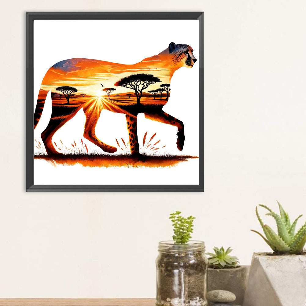 Leopard - Full Round Drill Diamond Painting 30*30CM