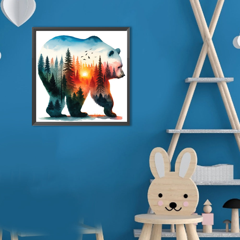 Polar Bear - Full Round Drill Diamond Painting 30*30CM