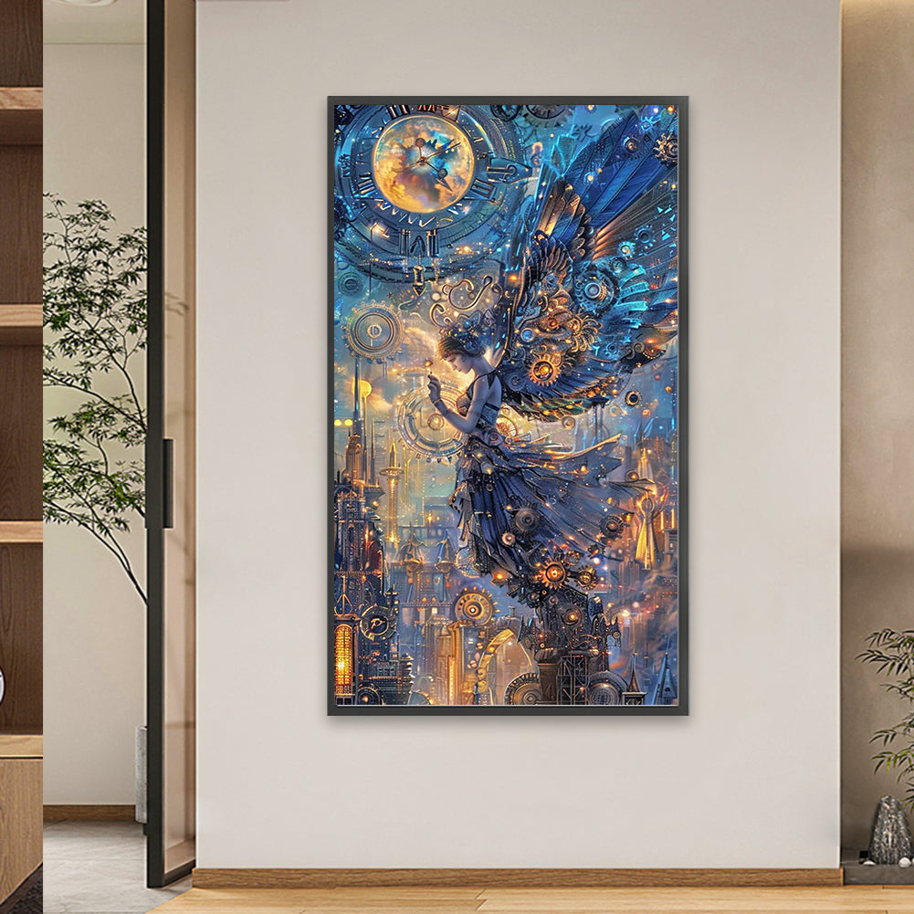 Mechanical Angel Girl - Full Round Drill Diamond Painting 40*70CM