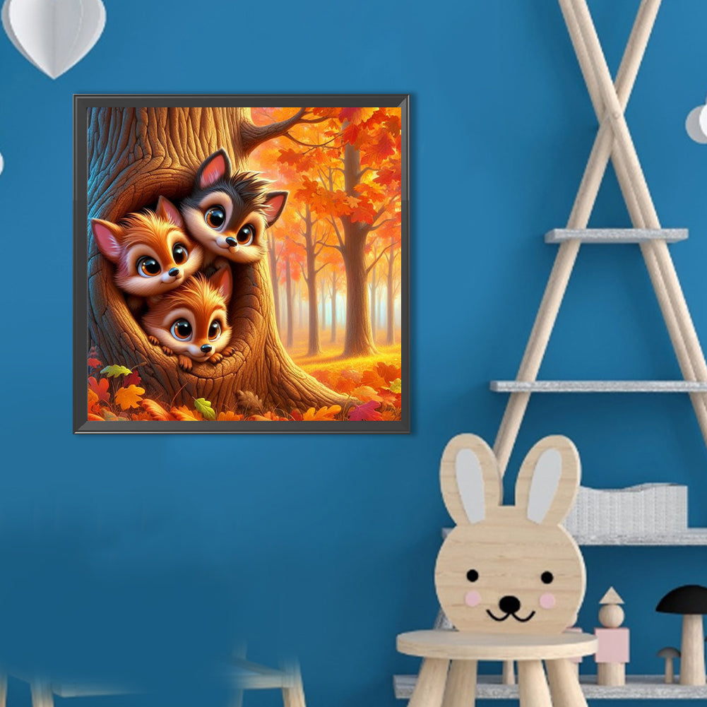 Squirrel - Full Round Drill Diamond Painting 40*40CM