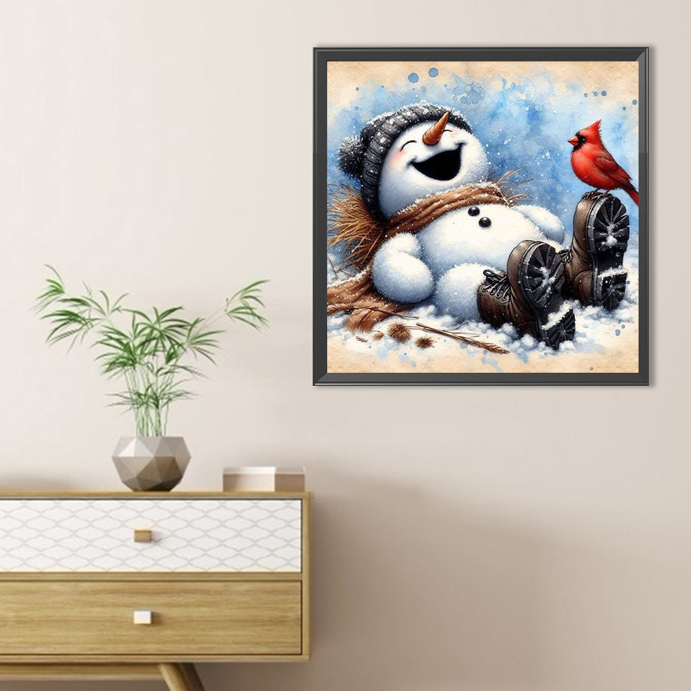 Snowman - Full Round Drill Diamond Painting 40*40CM