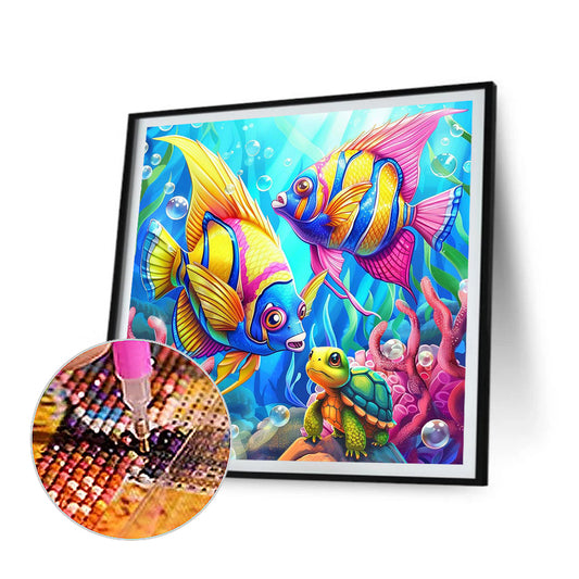 Butterfly Fish Ocean - Full Round Drill Diamond Painting 40*40CM