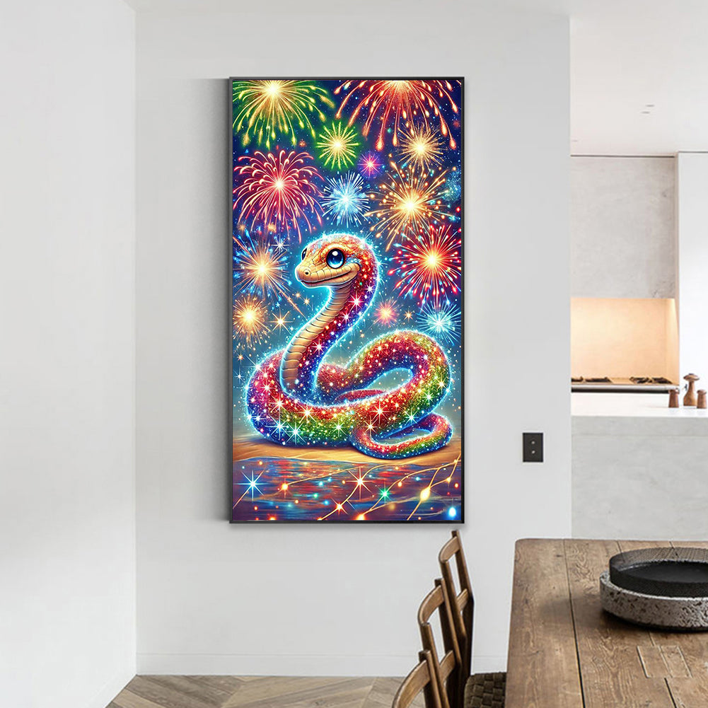 Fireworks Snake - Full Round Drill Diamond Painting 40*70CM