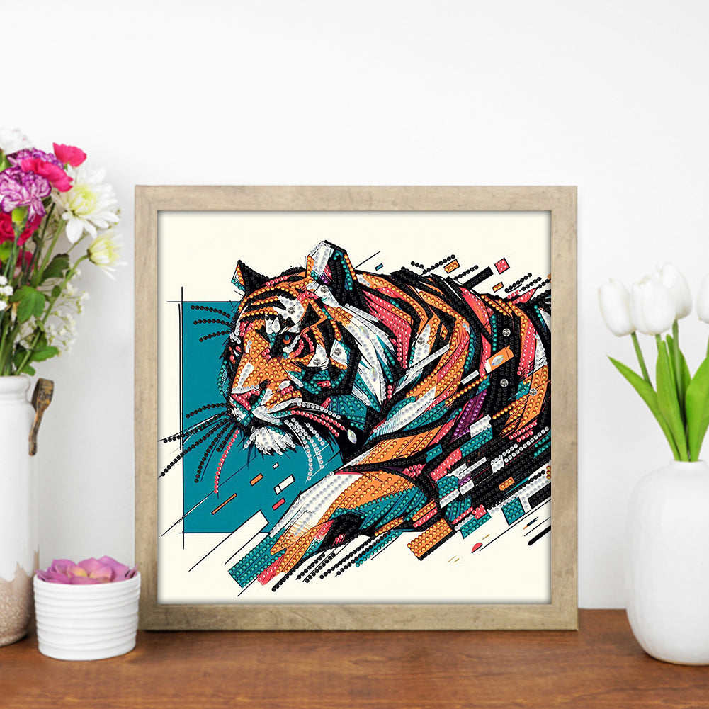 Tiger - Special Shaped Drill Diamond Painting 30*30CM