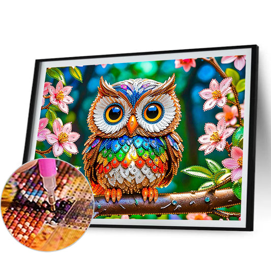 Owl - Special Shaped Drill Diamond Painting 40*30CM