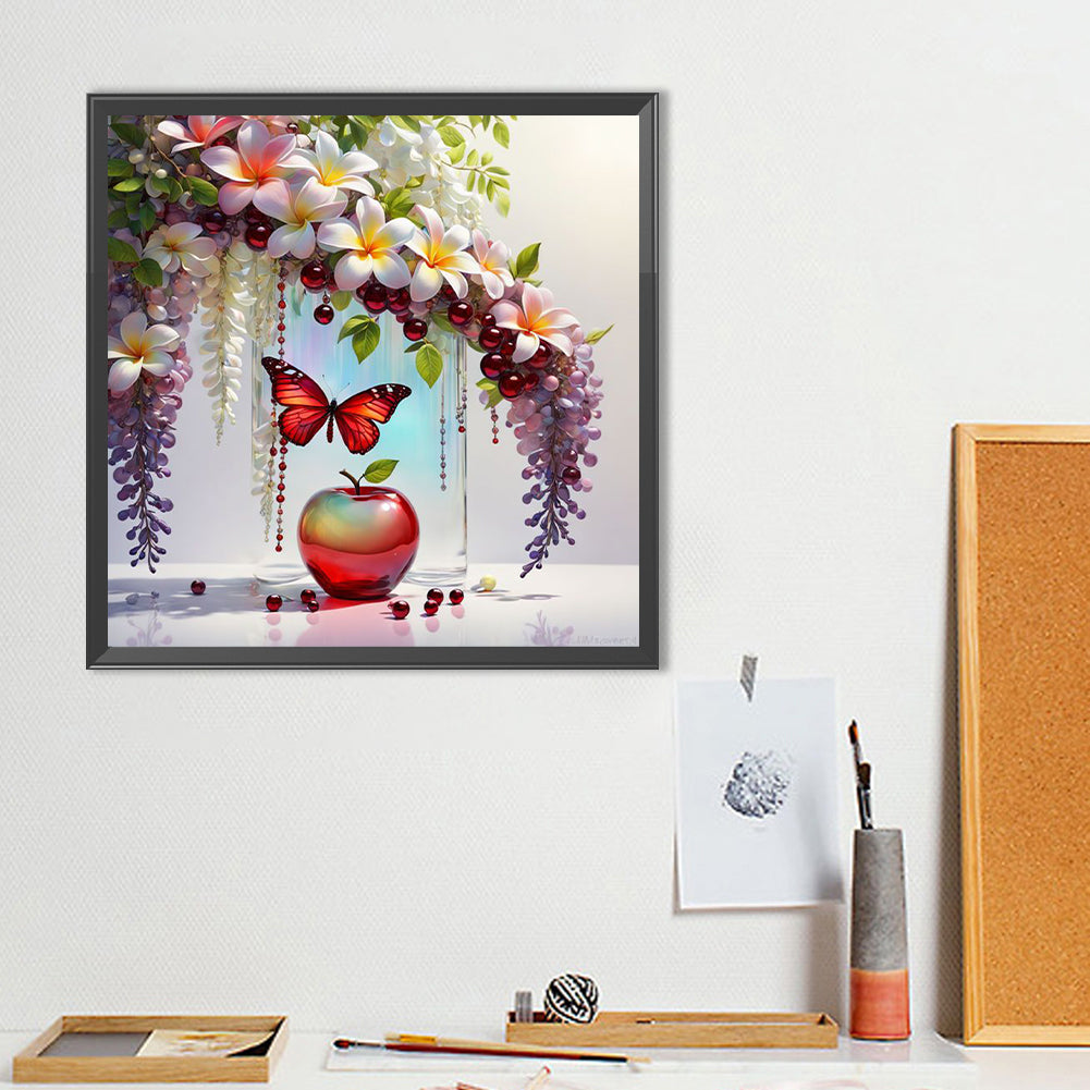 Apple Plumeria - Full Round Drill Diamond Painting 40*40CM