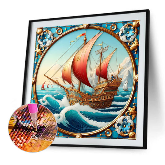 Sailing Diary - Full Round Drill Diamond Painting 40*40CM